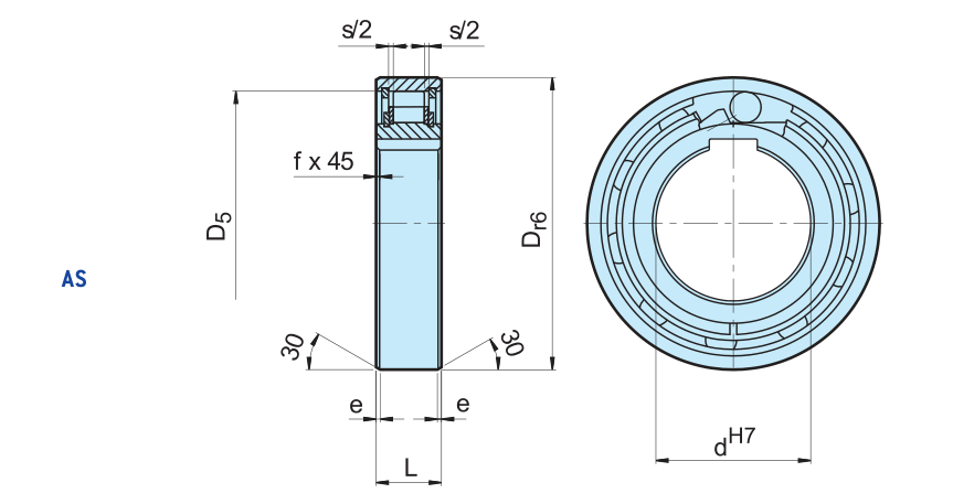 Different Sizes of Overrunning clutch one way AS(NSS)