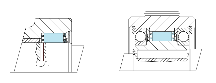 Mounting example of Sprag Type One Way Clutch Bearing DC