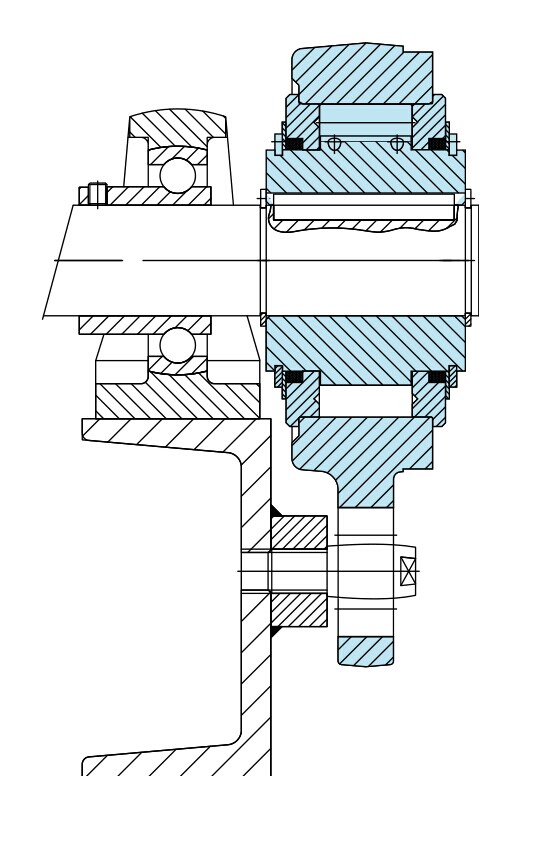 Mounting example of One Way Bearing Backstop Clutch AV