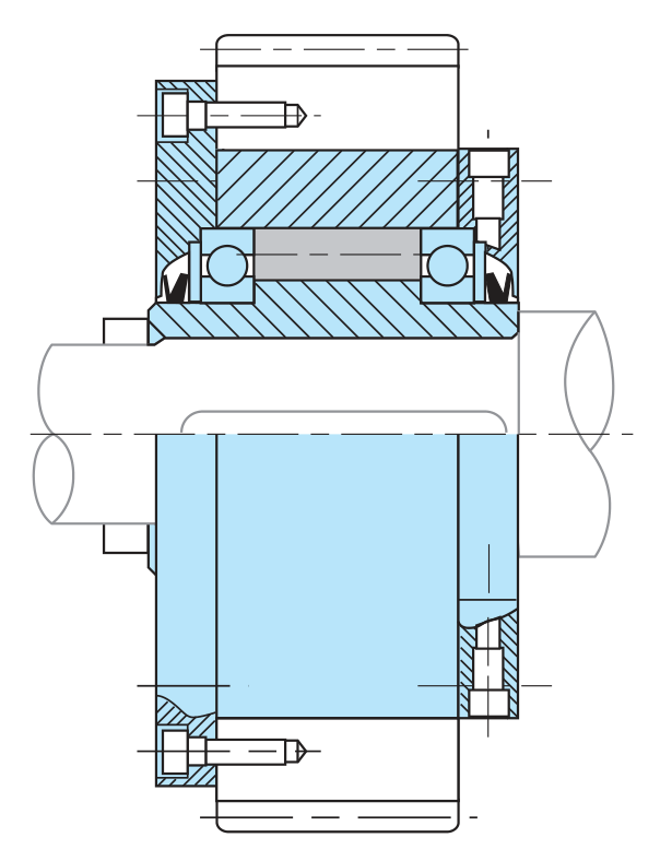 Mounting example of Roller type freewheel ALF2D2