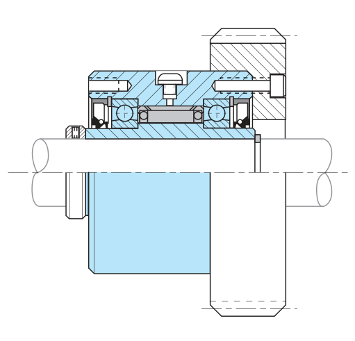 Mounting example of One way clutch FSO300-700