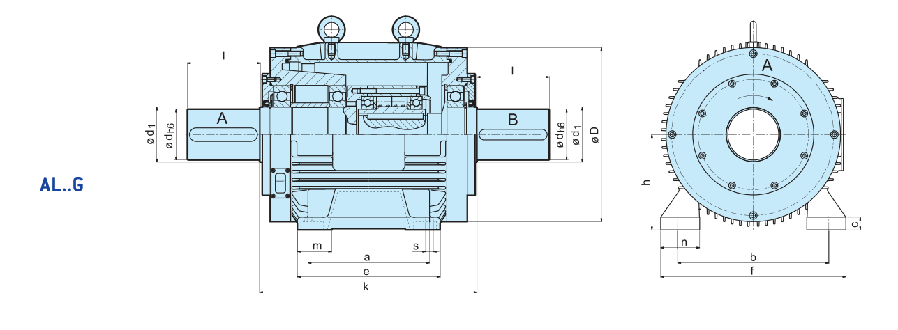 Sizes of Overrunning clutch ALG