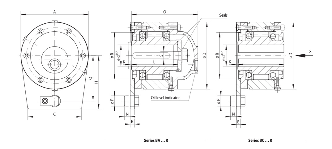 Sizes of Complete Freewheels BA … R and BC … R