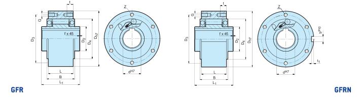 Different types of GFR GFRN One Way Bearing Clutch