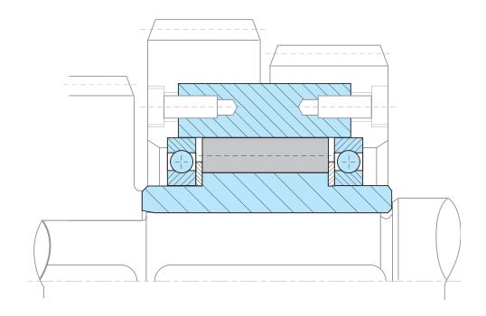 Mounting example of GFR GFRN One Way Bearing Clutch