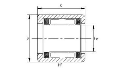 Sizes of HF Single Row Drawn Cup One way needle roller bearing